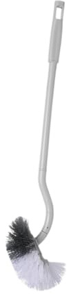 Brosse de Toilette Incurvée, Brosse WC, Montage Mural Brosse pour Rebord de Cuvette de Toilette, Brush Nettoyeur de Toilettes pour Salle de Bain, Nettoyage des Bords et Zones Difficiles D'accès, Gris