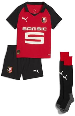 PUMA Minikit Home 25/26 Stade Rennais FC Enfant 104, Red Black