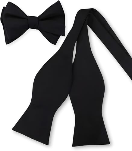 AUSCUFFLINKS 100% Silk Self Tie Bow Tie | Mens Untied Bowtie | Premium Bowties for Men Wedding Formal Tuxedo Bowtie (Silk Twill)