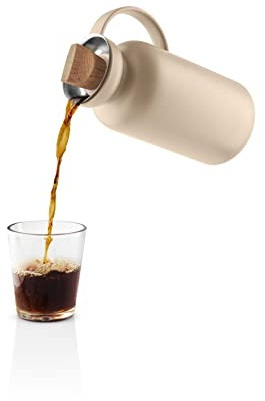 EVA SOLO | Silhou. Isolierkanne 1l White |Zu 100% tropffreie Isolierkanne mit Stahleinsatz | Soft beige