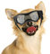 NAMSAN Hundebrille für Kleine Hunde UV-Schutz Hunde Sonnenbrille mit Einstellbar Gummiband Winddichte Hunde Motorradbrille-Schwarz