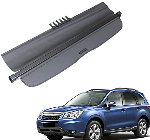 TW PREMIER Einziehbare Auto Kofferraumabdeckung, Für Subaru Forester 2013-2018, Schwarz oder Grau