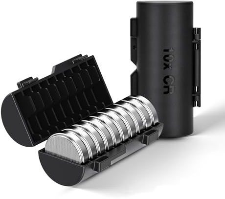 (2-pack) KIWIFOTOS batterifack organisatör för 10 x CR2016 batteri CR2025 CR2032 CR2320 CR2325 CR2330 CR2335 CR2354 CR2412 CR2430 & CR2450 (litium knappcell ej ints terterter, KIWICR10K2
