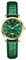Szaikyri Klassik Uhr für Frauen mit Einfacher Zeit Lese Arabische Ziffern Damenuhren mit Kalender Wasserdicht (Green Gold)