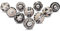 Ajuny Lot de 10 Boutons Décoratifs en Céramique Peints à la Main pour Placard Tiroir Porte et Meubles de Cuisine Salle de Bain Commode Finition Brillante Marron et Noir