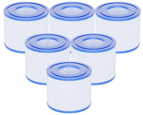 AQUALTRA Filtro S1 para Piscina, SPA Filtro Compatible con PureSpa Piscina Bomba 107 x 71 MM 6 Piezas