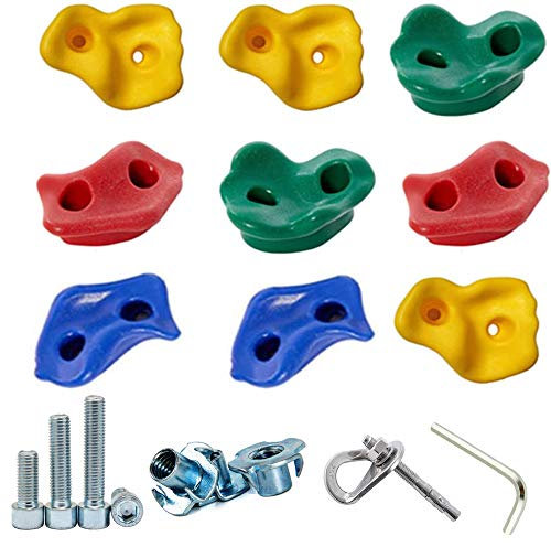 HSJCZMD Niños Muro de Escalada, Escalada 20pcs apretones, niños Escalada en Rocas Set es fácil de Montar, El Columpio, Package A3.5cm