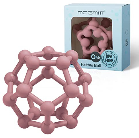 MCGMITT Pelota Sensorial Mordedor Bebe Slicona para Agarre y Dientes, Juguetes para Bebés de 0 a 12 Meses Luz y Blanda, Regalos para Recién Nacidos, sin BPA