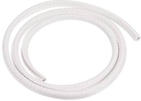 PATIKIL 1mx6mmx8mm Rubber Edge Trim, Metal Sharp Deck Edge Protector U Channel Guard Corner Protection Doors Seal Strip for Skateboard Table Door Window, White