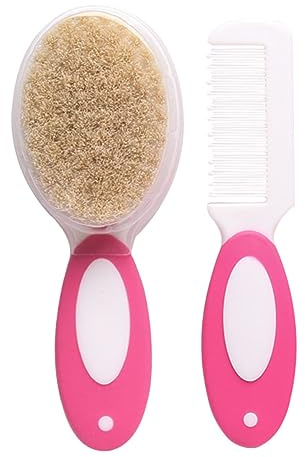 Toyvian 2piezas Cuidado Para Bebés Cepillo De Pelo y Peine Para Masajeador De Cabeza Para Recién Nacidos