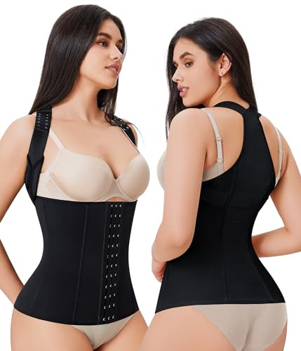 URSEXYLY Back Brace Posture Corrector for Women Adjustable Full Back Support Shoulder Straightener Upper and Lower Back Pain Relief(Black,M)