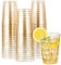Bukuhlio Lot de 50 gobelets en Paillettes d'or - 280 ml - Réutilisables - Élégantes - Pour fête, champagne, bière, cocktail, martini, soda et dessert (9,5 x 7,5 cm)