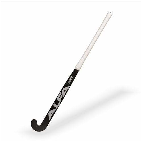 A L F A Bâton de Hockey d'intérieur I30 Unisexe, Noir, 96,5 cm