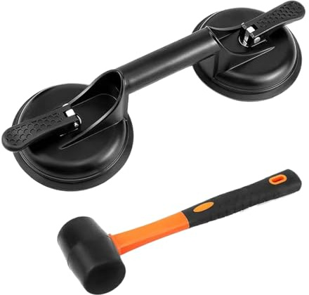 Gihioue Floor Suction Cup Tool - Suction Cup Laminate Laying Tool, Powerful Repair Hammer for Furniture Bathroom Bathroom