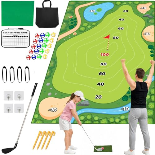 Set da golf per bambini, 37 pezzi, con mazze, palline adesive e tabellone segnapunti, per interni ed esterni, divertente regalo per la famiglia, per bambini e adulti