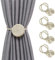 SPDYCESS 4 Stück Magnetische Vorhang Raffhalter, Raffhalter für Vorhänge Gardinenhalter Vorhanghalter Vorhang Seil Vorhänge Schnallen für Haus Cafe Büro(Beige