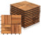 Yakimz 30 x 30 cm Holzfliesen aus Akazienholz, Anti-Rutsch-Bodenbelag, 11er Terrassenfliese, 1m² Bodenbelag Drainage Klicksystem Terrasse Balkon Garten, Braun