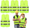 Sinwind Warnwesten Auto 4er,4 Stück Warnwesten Auto,Warnweste Pannenweste Gelb Sicherheitsweste Reflektorweste Auto Zubehör,High Visibility Vest Autofahrern Fahrern,Sanitärarbeiter,Straßenrettung