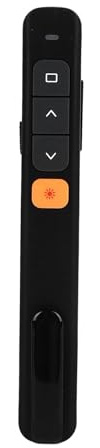 Telecomando per Presentatore Wireless, Telecomando per Presentatore Wireless USB con Puntatore Lazer, Clicker per Presentazioni PowerPoint Ricaricabile RF 2,4 GHz