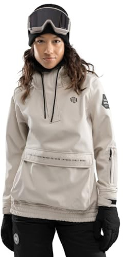 SIROKO - Snowboardjacke mit Kängurutasche für Damen W3-W Haboob - XXL - Beige