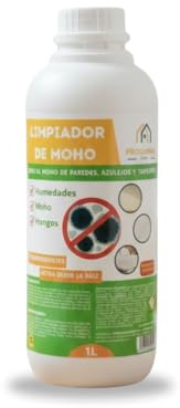 Limpiador de moho, musgo, humedades y hongos, elimina manchas de paredes, techos, azulejos y superficies, apto para superficies delicadas y duras, Lamparas de Mondo (1 Litro)