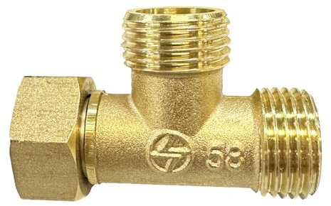 Tee Connector 1/2 3 Way Hose Connector T-Shape Equal Pipe Connecting Fittings for Water Pipe Adapter/Coupler (Type C)