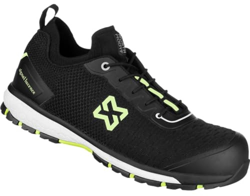 WÜRTH MODYF Sicherheitsschuhe S1P ESD Caracas Glow in Schwarz - Bequeme Arbeitsschuhe für Herren und Damen - metallfrei & antistatisch- in den Größen 39