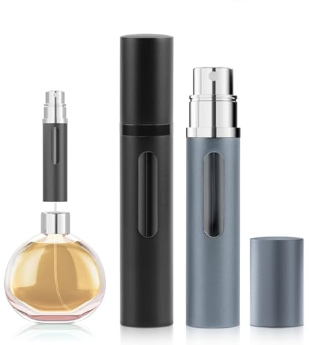 Qingning 8ml Atomizzatore di Profumo-2pcs, Nebulizzatore Porta Profumo Portatile Dispenser di Profumo con Finestra, Portaprofumo da Viaggio Spruzzatore di Profumo,Mini Bottiglia Spray Portatile Unisex
