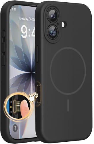 Miracase Magnetic for iPhone 17 Case, Liquid Silicone Case, Black