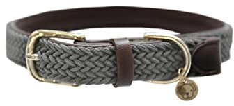 Kentucky Dogwear - Hundehalsband - Geflochtenes Nylon - Grau - Größe M - 50cm