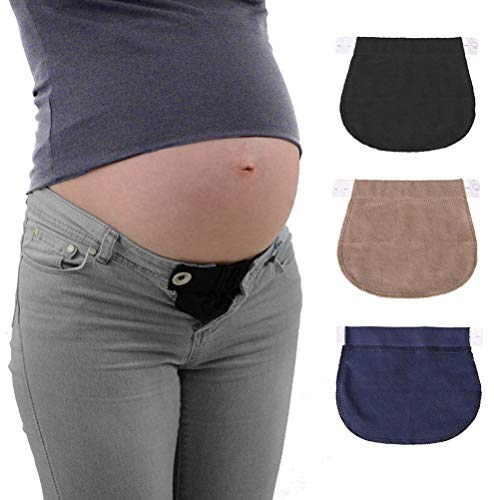 Rmeet Taillen Extender Set,Elastic Pants Waist Extende 3 Pack Einstellbare Hose Button Extenders für Pants Jeans Schwangere Hosen