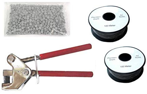 MBS-FIRE® Lot de 1000 plombiers en plastique + 200 m de fil de plomb