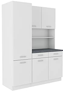 Buffet Küche Mario 150 cm Küchenzeile Küchenblock Einbauküche Weiss