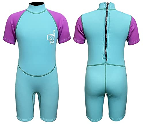 PZZMY Wetsuits Kids Shorty Diving Suit Toddler 2mm Neoprene Suits Surfing Scuba Diving Suit for Girl Boys Wetsuit Shorty Kids Canoeing Kayaking Swimming Paddle Boarding