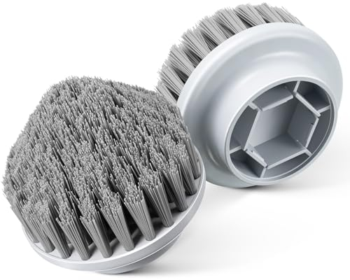 Dreyoo 2 Kegelbürstenköpfe Kompatibel mit Reinigungsgerät, Elektrische Reinigungsbürste Kompatibel mit Power Spin, Kegelbürstenköpfe Bürste für Reinigung Fliesen Waschbecken Boden