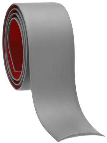 PATIKIL Golv-övergångsremsor övergångsprofil självhäftande övergångslist 50 mm x 1 m, vinyllaminat platt avdelare av laminat, anslutningsremsor luckor dörrkarmar plattor grå