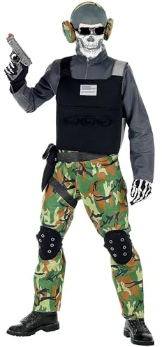 W WIDMANN MILANO Party Fashion - Set costume Special Forces per bambini, completo militare con accessori, soldato per Carnevale