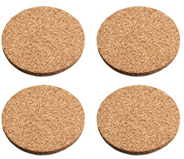 Metafranc Corcho Almohadillas De Diámetro 28 Mm – Autoadhesivo – 4 Unidades – Natural Para Muebles – Para Superficies Lisas/Para Muebles