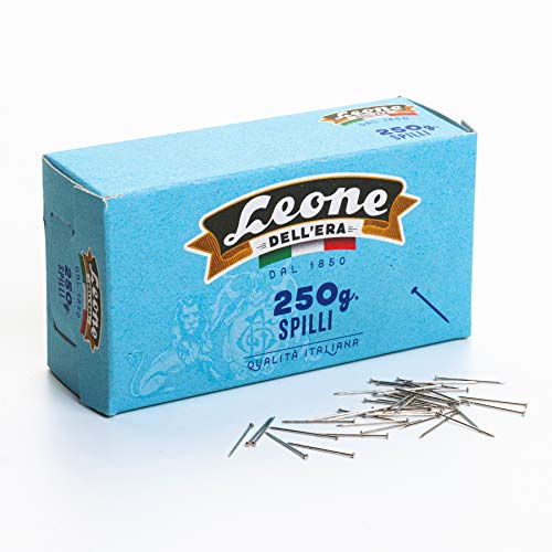 Spilli in ferro nichelato Leone Dell'Era - Scatola di cartone da 250 g. - N°3 mm 0,80 x 26