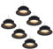 HCFEI 6x LED Einbaustrahler Set rund - schwarz 5 Watt warmweiß dimmbar 230V flach – Einbauleuchte Ø 68-76 mm Bohrloch – Einbau-Spot Decken-Strahler Deckeneinbaustrahler