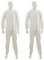 Dapetz ® 2 Pack Disposable Coverall Protective Suits Overall Suits with Hood Large 175cm 69, Elastic Cuffs, Ankles, and Hood, Zip Front Opening for Painting, Cleaning, Safety Workwear, Men, Women