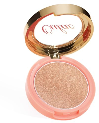 Oulac Rouge Powder Puder Blush Sanfter Schimmer & Seidig Zart,Hochpigmentiert, Langlebig,Vegane Tierversuchsfreie Kosmetik, Augen Kosmetik 1er Pack, 4,8 g, Glow Gold (F08)