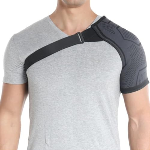 Schulterbandage, Verstellbare Schulter Unterstützung Bandage, Schulter-Schmerzlinderung, ausgekugeltes Wechselgelenk, Angespannten Muskeln, Neopren Schulterwärmer für Männer/Frauen, links und rechts