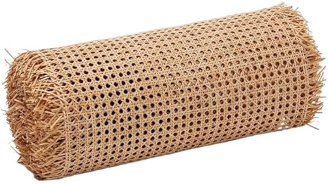 Fettuccia di canna, rotolo di rattan, Rotolo di fettuccia di canna di plastica in rattan, rotolo di fettuccia di canna di rattan naturale Materiale di cannuccia Rete di rattan aperta pre-tessuta for s