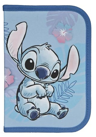 Scooli - Gefülltes Schüleretui Stitch - Federmäppchen mit hochwertigen Stiften & Zubehör - Ideal für Schule, Freizeit und unterwegs - ab 6 Jahren