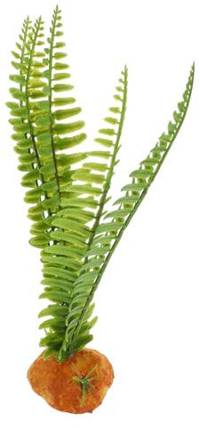 Kisangel Künstliche Pflanze Für Reptilien Terrarium Dekoration Grün Kunststoff Für Echsenbecken Und Fisch Aquarium Zubehör