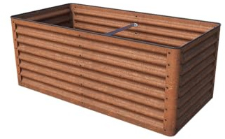 GFP Primeyard Luca Cortenstahl-Hochbeet 150x75x60 cm - stabiles Gartenbeet mit natürlicher Rostoptik & sicherem Kantenschutz, ganzjährig einsetzbar