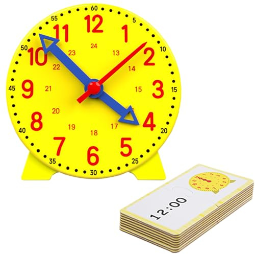 Reloj 5 Alumnos Student Learning Clock | para los Alumnos, para Niños Learning Resources Paquete de Minirelojes para Niños, Relojes, Enseñanza, Niñas, Aula, Pequeños