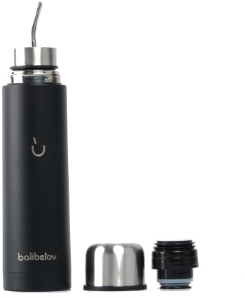 balibetov Termo Mate Autocebante 750 ml – Acero Inoxidable de Doble Pared con Bombilla, Mantiene el Agua Caliente Durante Horas