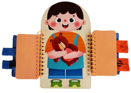 Tabla de habilidades para la vida – Panel de vestir interactivo, que incluye elementos de cremallera, juguete de aprendizaje de coordinación temprana, estación de entrenamiento para el cuidado